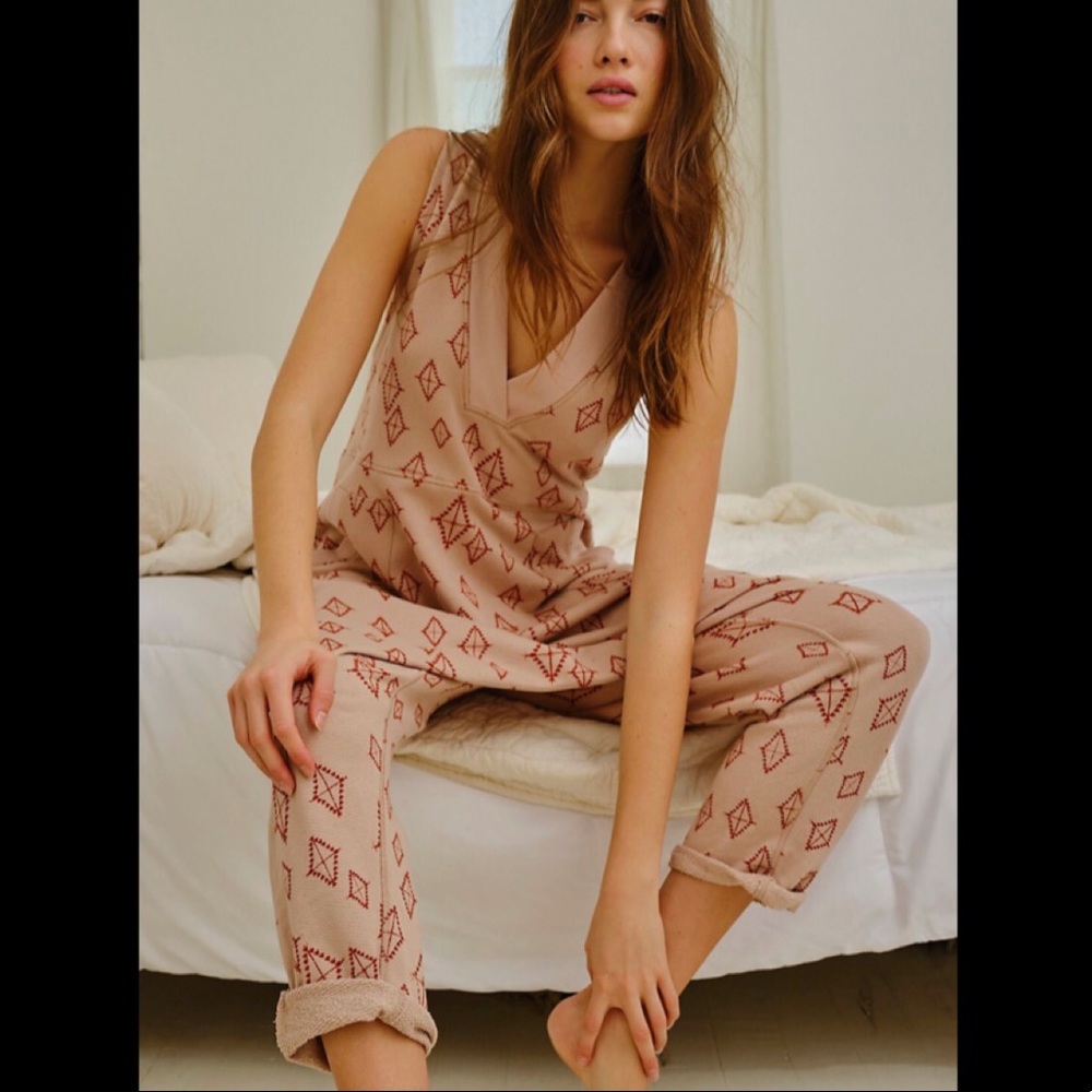 Free People Printed What’s Up Onesie Medium